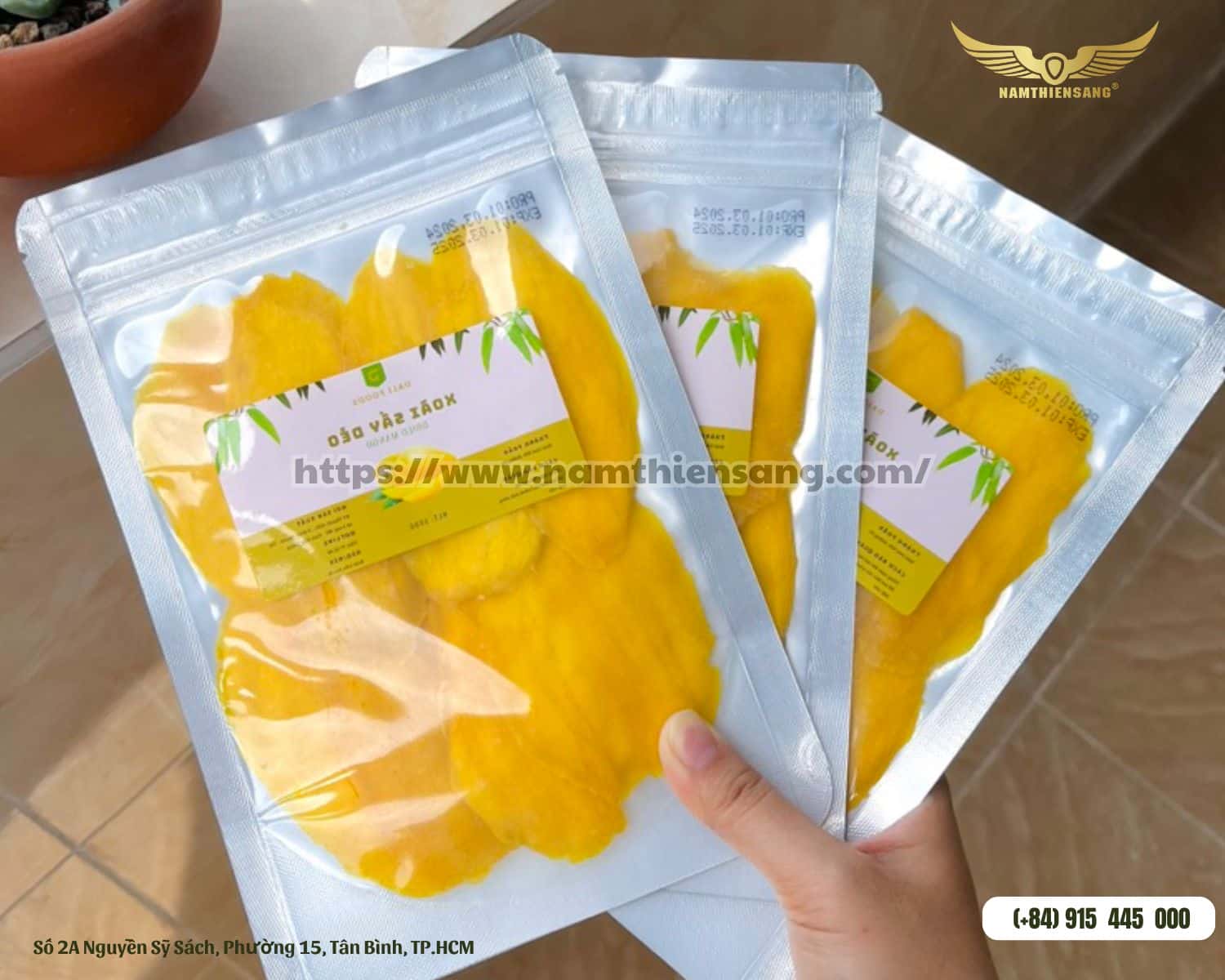 Kích thước, màu sắc của bao bì trái cây sấy